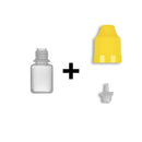 5ml LDPE Boston Round Child Resistant Bottles + Caps & Tips SET