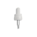 18-415 White Tamper Evident/Child Resistant "Superdropper" Dropper Assembly- Clear 49mm Length