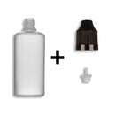 60ml LDPE Boston Round Child Resistant Bottles + Caps & Tips SET