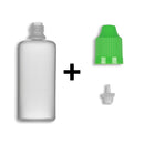 60ml LDPE Boston Round Child Resistant Bottles + Caps & Tips SET