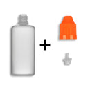 60ml LDPE Boston Round Child Resistant Bottles + Caps & Tips SET