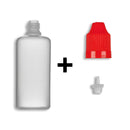 60ml LDPE Boston Round Child Resistant Bottles + Caps & Tips SET