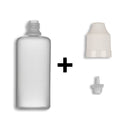 60ml LDPE Boston Round Child Resistant Bottles + Caps & Tips SET