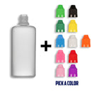 60ml LDPE Boston Round Child Resistant Bottles + Caps & Tips SET