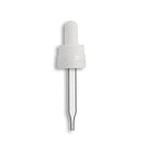 18-415 White Tamper Evident/Child Resistant "Superdropper" Dropper Assembly- Clear 91mm Length