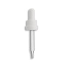 18-415 White Tamper Evident Dropper Assembly- Clear 91mm Length