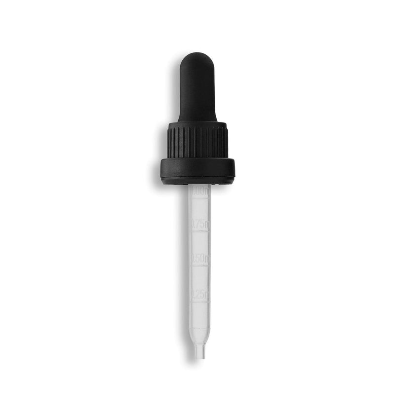 18-415 Tamper Evident Dropper Assembly w/ Plastic Pipette- Graduated 91mm Length