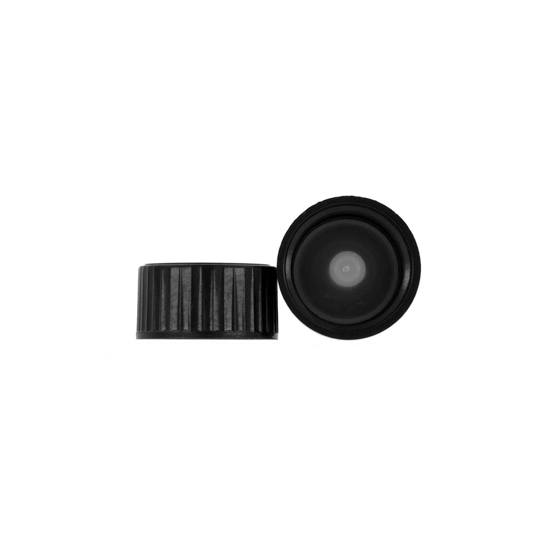 Black Phenolic 20-400 lid with LDPE Polycone Liner