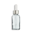 30mL Clear Euro Round Glass Bottle + Clear Dropper Assembly Set