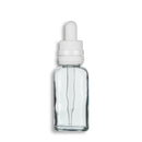 30mL Clear Euro Round Glass Bottle + Clear Dropper Assembly Set