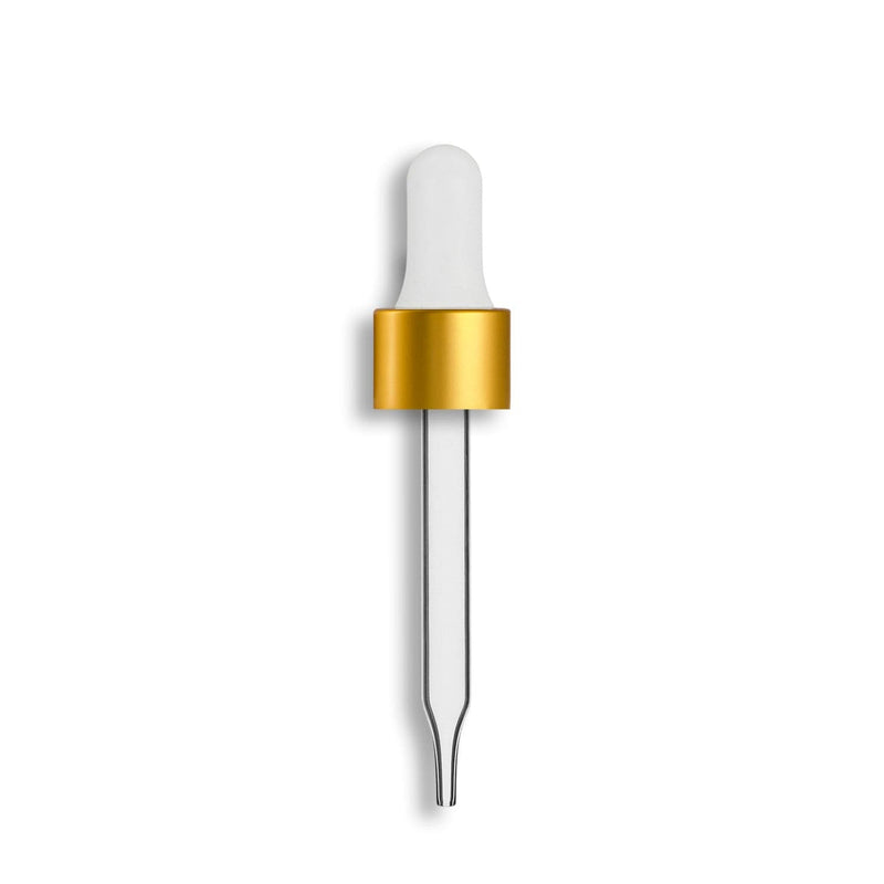 18-415 Matte Gold Standard Dropper Assembly w/ Premium Bulb- Clear 76mm Length