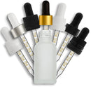 30mL Frosted Clear Euro Round Glass Bottle + Graduated Dropper Assembly Set
