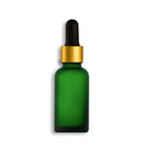 30mL Frosted Green Euro Round Glass Bottle + Graduated Dropper Assembly Set