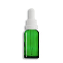 30mL Green Euro Round Glass Bottle + Clear Dropper Assembly Set