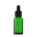 30mL Green Euro Round Glass Bottle + Clear Dropper Assembly Set