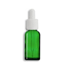 30mL Green Euro Round Glass Bottle + Clear Dropper Assembly Set