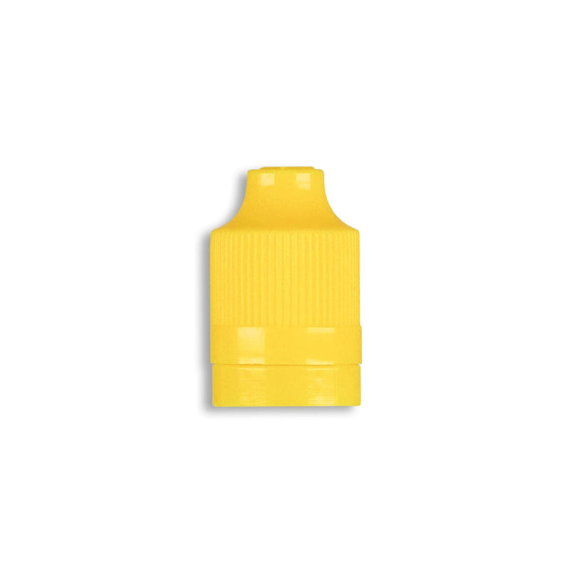 Tamper Evident/Child Resistant Cap and Tip- Yellow